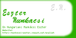 eszter munkacsi business card