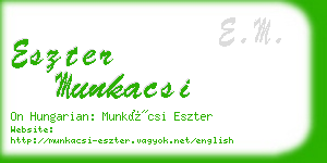 eszter munkacsi business card